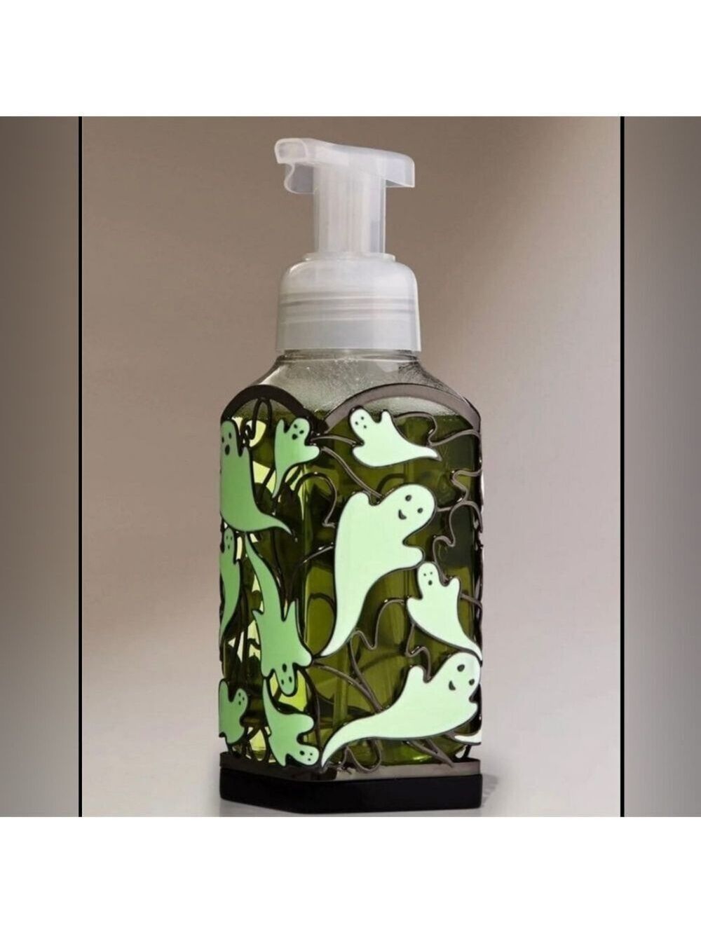 Dancing Ghosts Foam Soap Holder Glow In The Dark Metal By Bath & Body Works